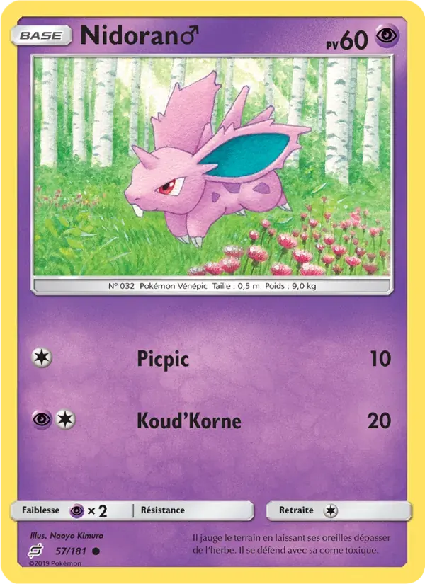 Nidoran♂ — Duo de Choc 57 French Pokémon card