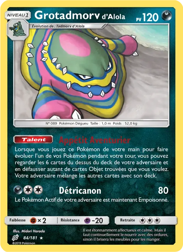 Grotadmorv d’Alola — Duo de Choc 84 French Pokémon card