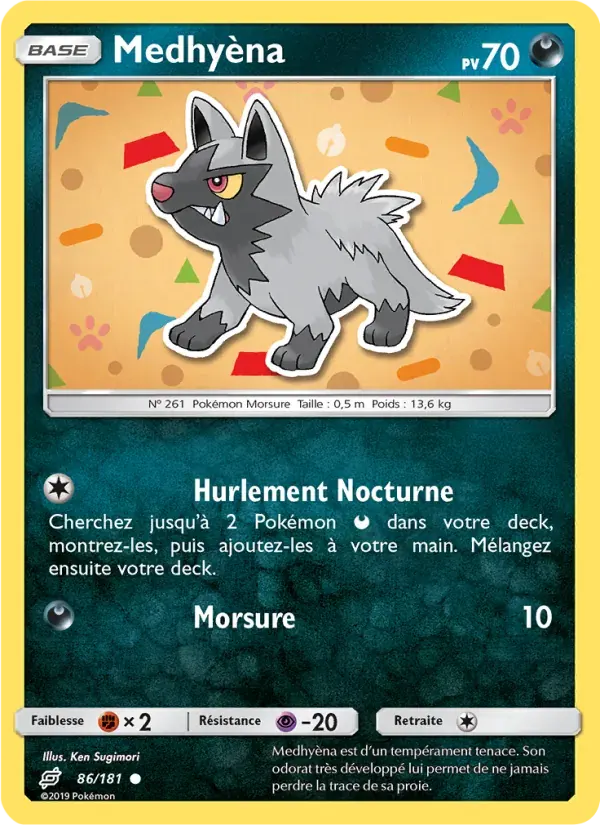 Medhyèna — Duo de Choc 86 French Pokémon card