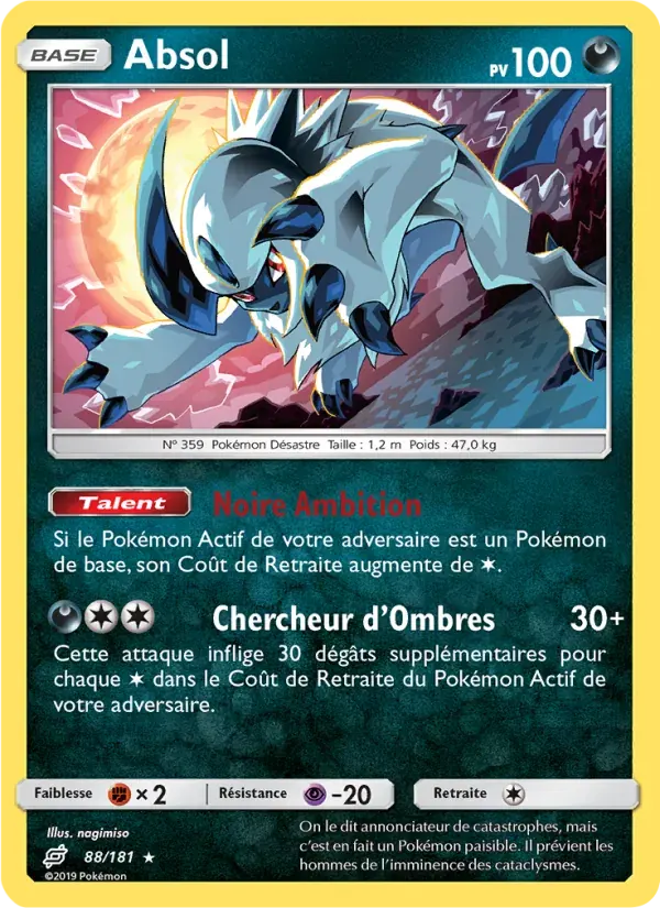 Absol — Duo de Choc 88 French Pokémon card