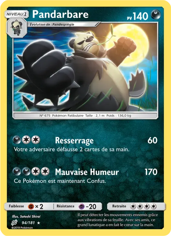 Pandarbare — Duo de Choc 94 French Pokémon card