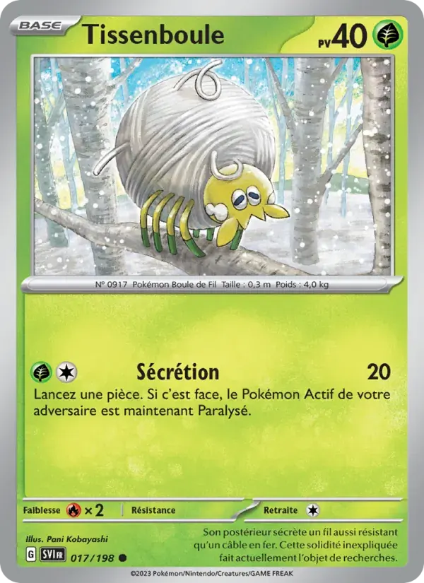 Tissenboule — Écarlate et Violet 17 French Pokémon card