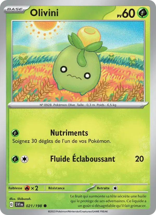 Olivini — Écarlate et Violet 21 French Pokémon card