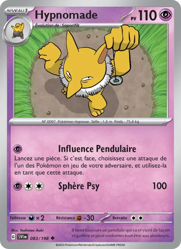 Hypnomade — Écarlate et Violet 83 French Pokémon card