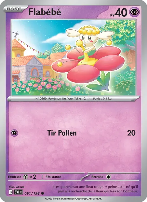 Flabébé — Écarlate et Violet 91 French Pokémon card