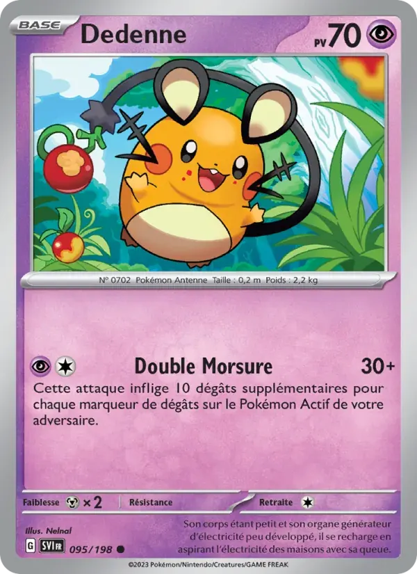 Dedenne — Écarlate et Violet 95 French Pokémon card