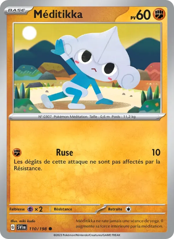 Méditikka — Écarlate et Violet 110 French Pokémon card