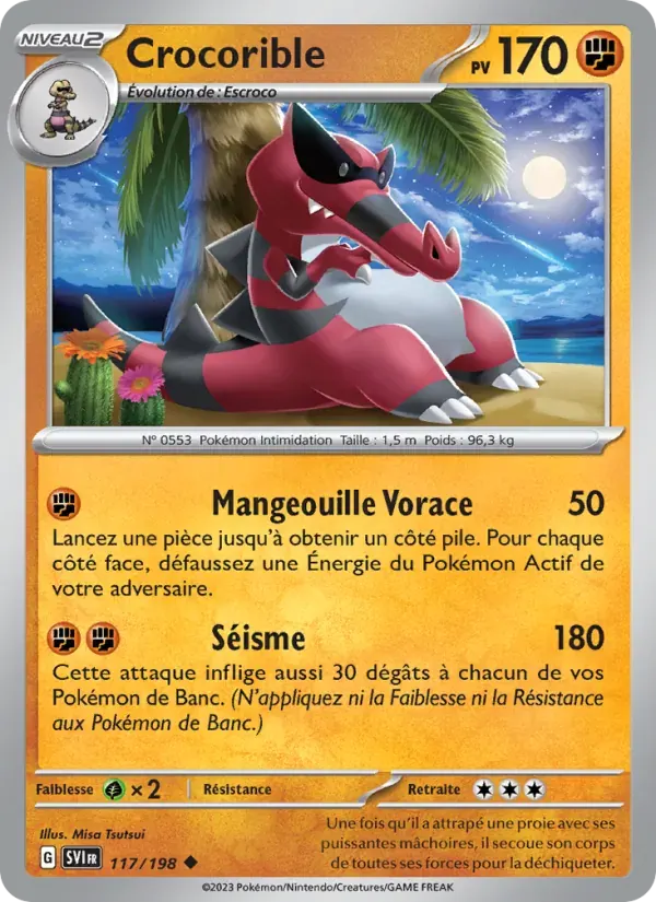 Crocorible — Écarlate et Violet 117 French Pokémon card
