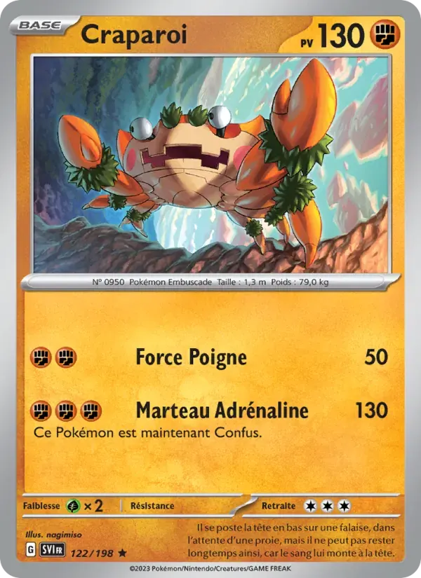Craparoi — Écarlate et Violet 122 French Pokémon card