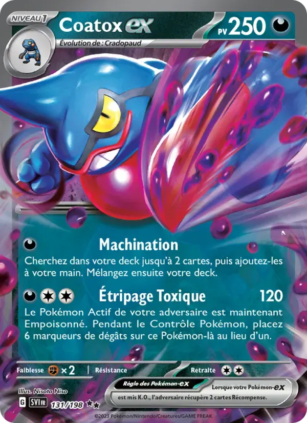Coatox-ex — Écarlate et Violet 131 French Pokémon card