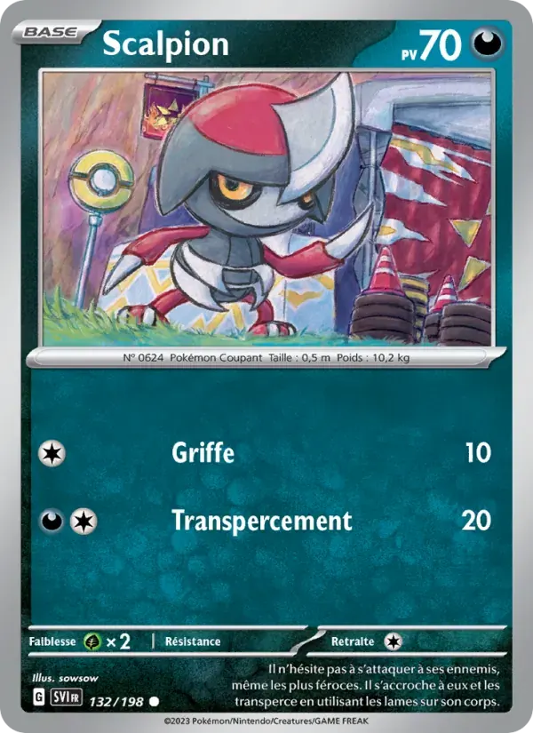 Scalpion — Écarlate et Violet 132 French Pokémon card