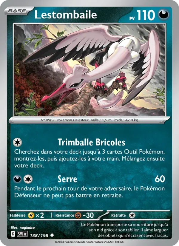 Lestombaile — Écarlate et Violet 138 French Pokémon card
