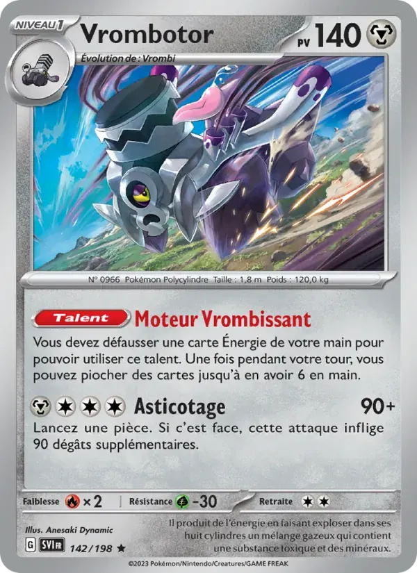 Vrombotor — Écarlate et Violet 142 French Pokémon card