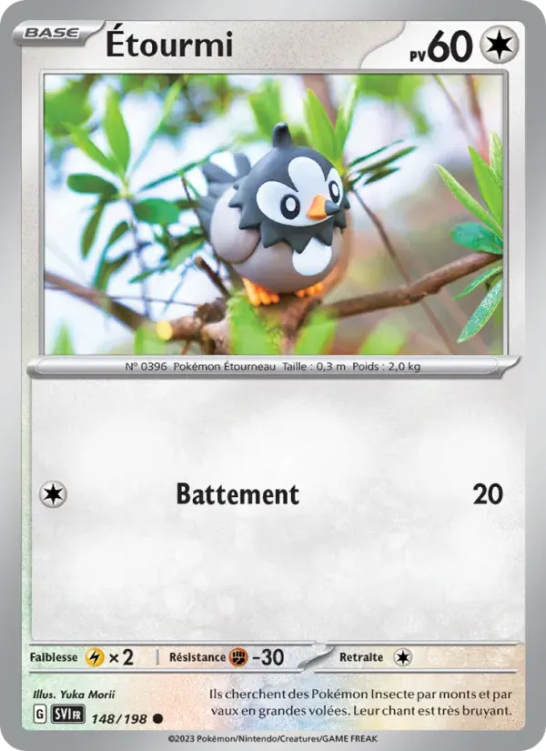 Étourmi — Écarlate et Violet 148 French Pokémon card