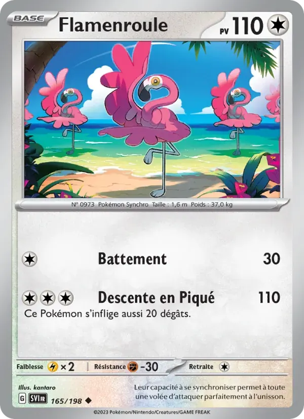 Flamenroule — Écarlate et Violet 165 French Pokémon card