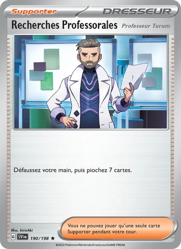Recherches Professorales — Écarlate et Violet 190 French Pokémon card