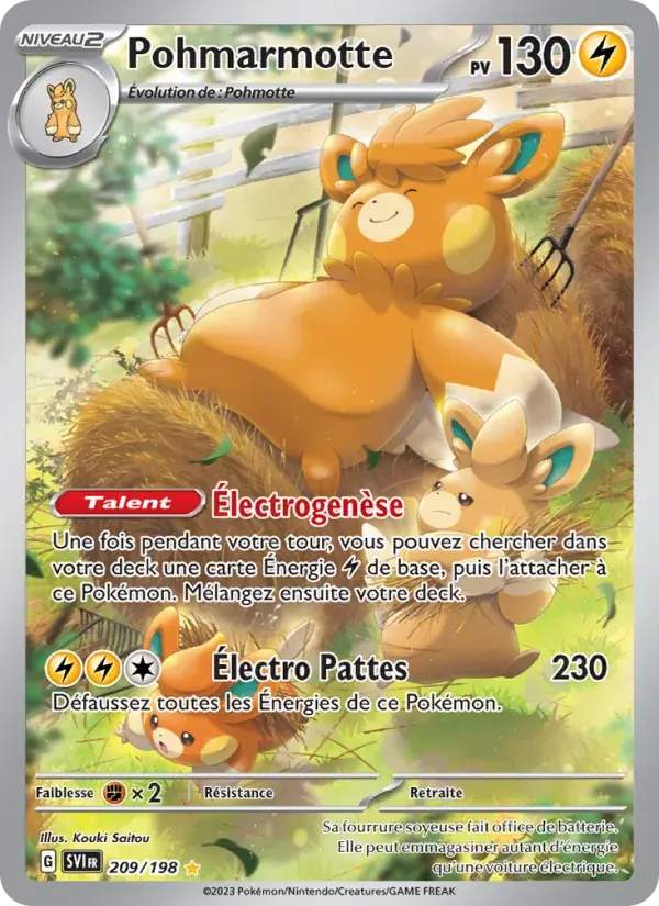 Pohmarmotte — Écarlate et Violet 209 French Pokémon card