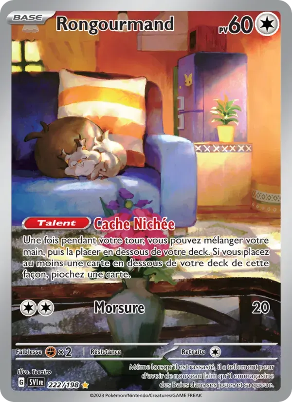 Rongourmand — Écarlate et Violet 222 French Pokémon card