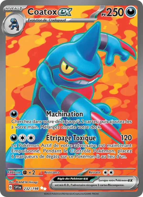 Coatox-ex — Écarlate et Violet 232 French Pokémon card