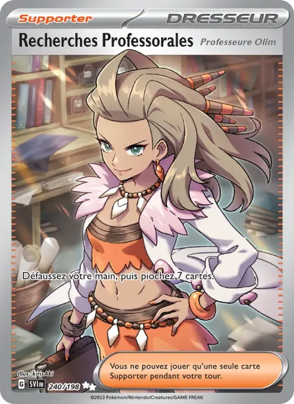 Recherches Professorales — Écarlate et Violet 240 French Pokémon card