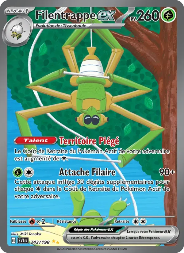 Filentrappe-ex — Écarlate et Violet 243 French Pokémon card