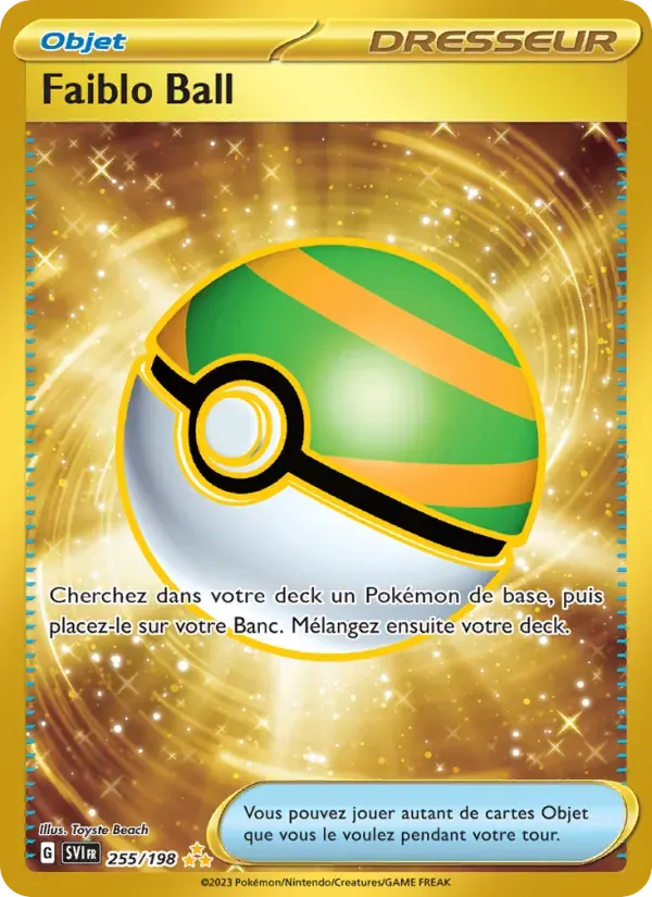 Faiblo Ball — Écarlate et Violet 255 French Pokémon card