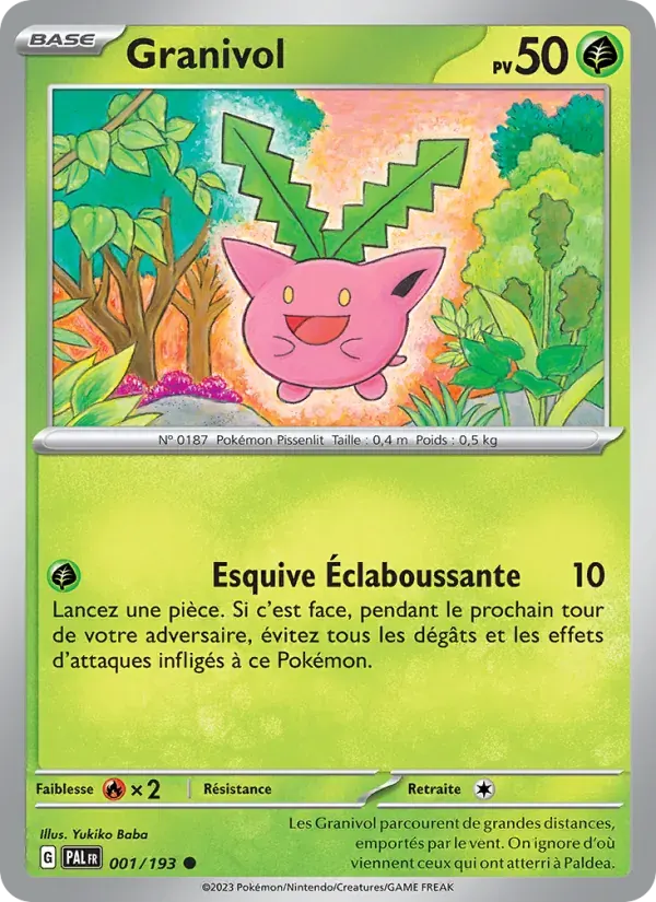 Granivol — Évolutions à Paldea 1 French Pokémon card