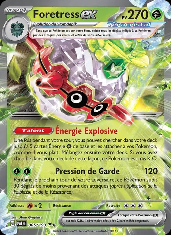 Foretress-ex — Évolutions à Paldea 5 French Pokémon card