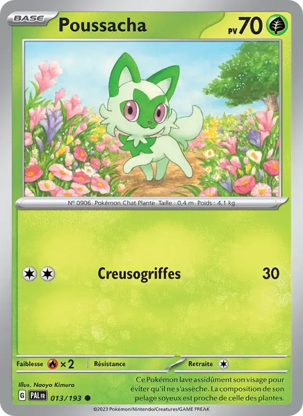 Poussacha — Évolutions à Paldea 13 French Pokémon card