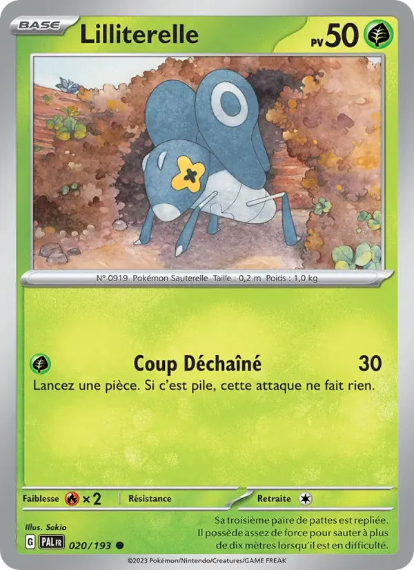 Lilliterelle — Évolutions à Paldea 20 French Pokémon card