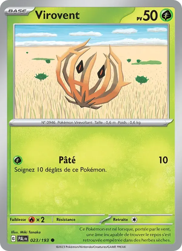 Virovent — Évolutions à Paldea 23 French Pokémon card