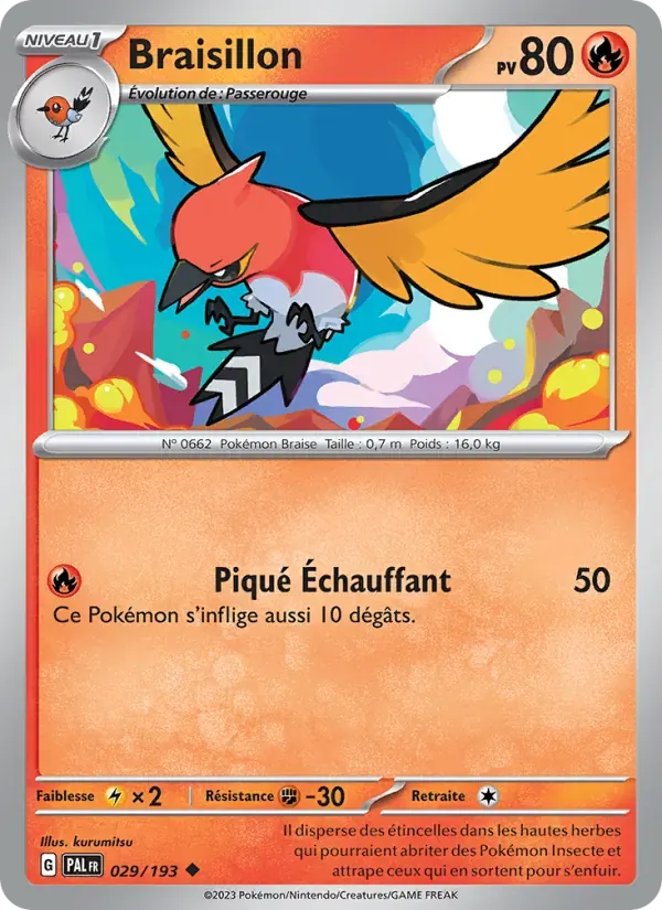 Braisillon — Évolutions à Paldea 29 French Pokémon card