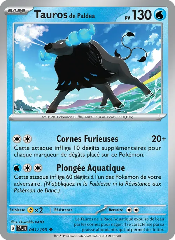 Tauros de Paldea — Évolutions à Paldea 41 French Pokémon card