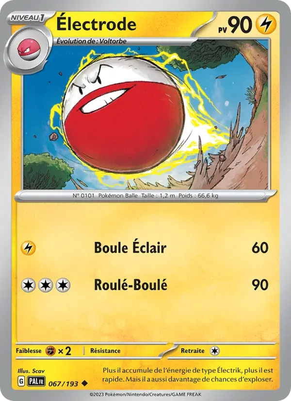 Électrode — Évolutions à Paldea 67 French Pokémon card
