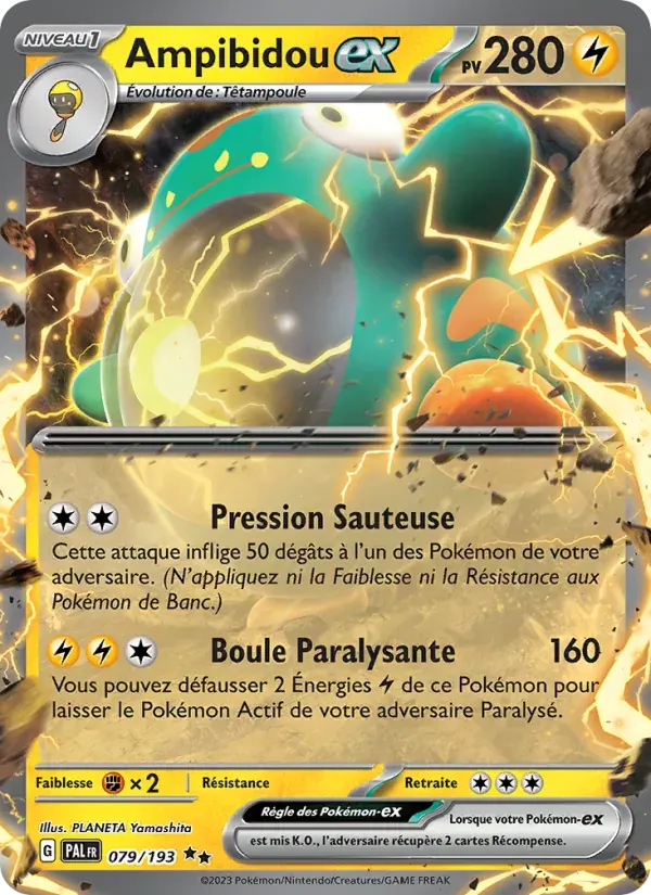 Ampibidou-ex — Évolutions à Paldea 79 French Pokémon card