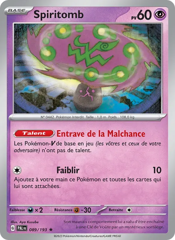 Spiritomb — Évolutions à Paldea 89 French Pokémon card