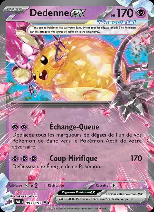 Dedenne-ex — Évolutions à Paldea 93 French Pokémon card