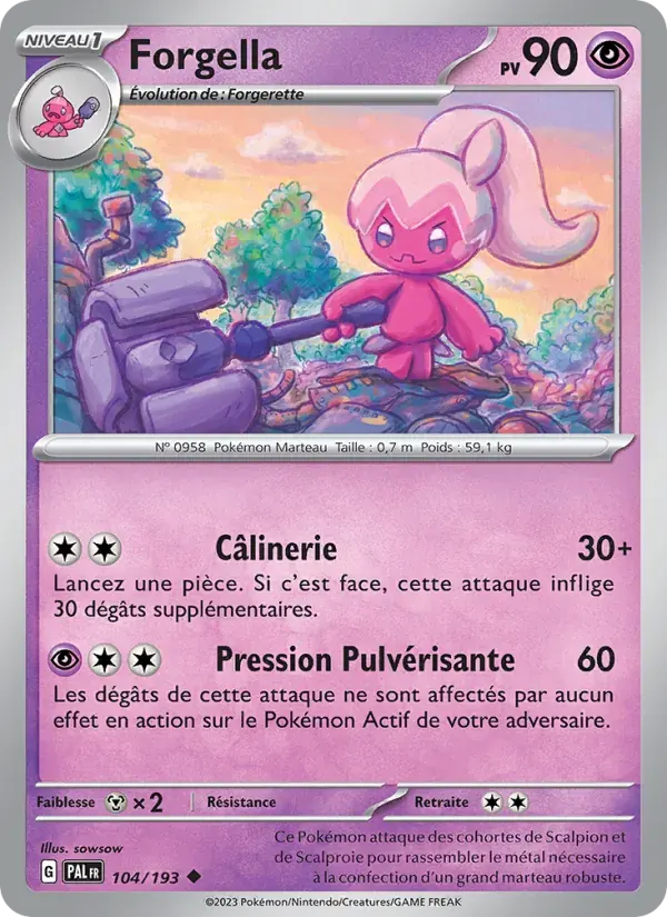 Forgella — Évolutions à Paldea 104 French Pokémon card