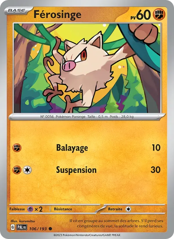 Férosinge — Évolutions à Paldea 106 French Pokémon card