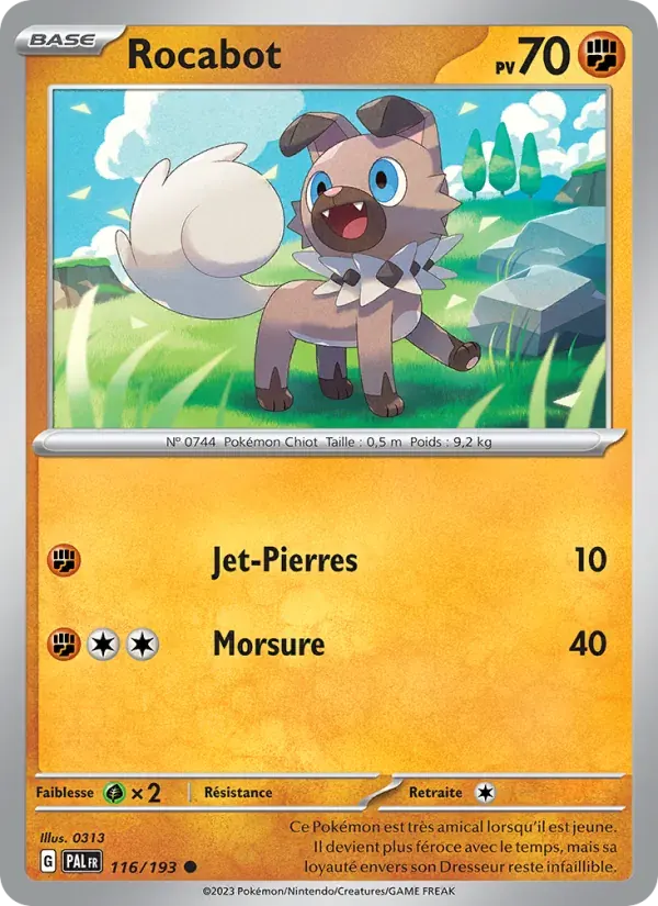 Rocabot — Évolutions à Paldea 116 French Pokémon card