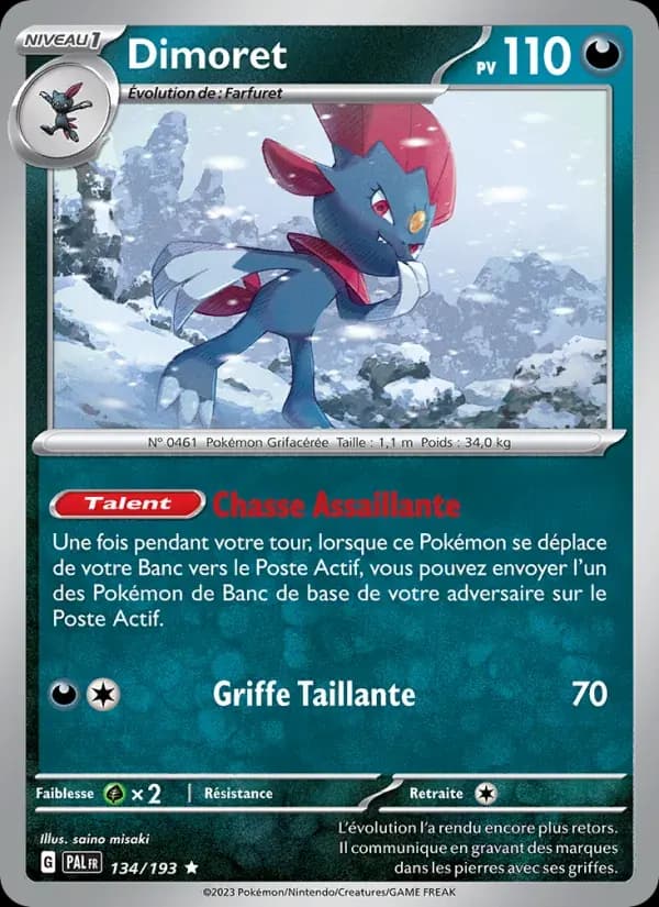 Dimoret — Évolutions à Paldea 134 French Pokémon card