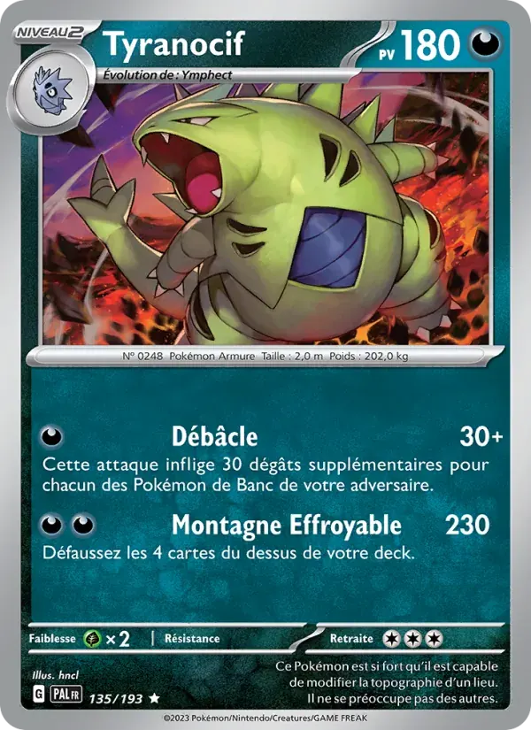 Tyranocif — Évolutions à Paldea 135 French Pokémon card