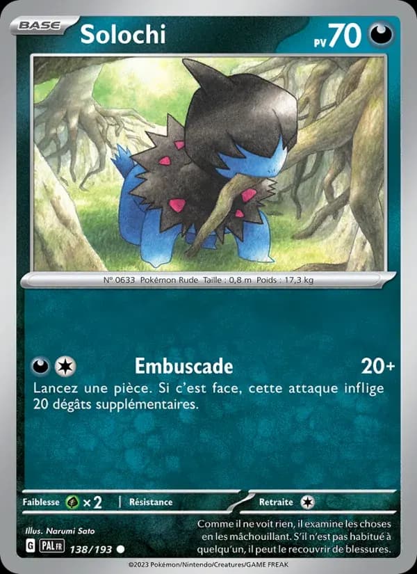Solochi — Évolutions à Paldea 138 French Pokémon card