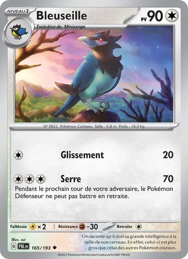 Bleuseille — Évolutions à Paldea 165 French Pokémon card