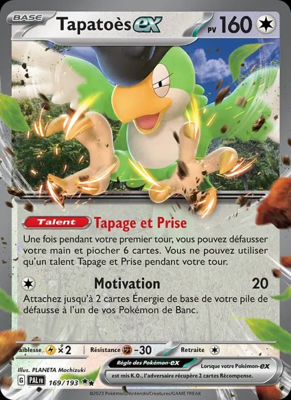 Tapatoès-ex — Évolutions à Paldea 169 French Pokémon card