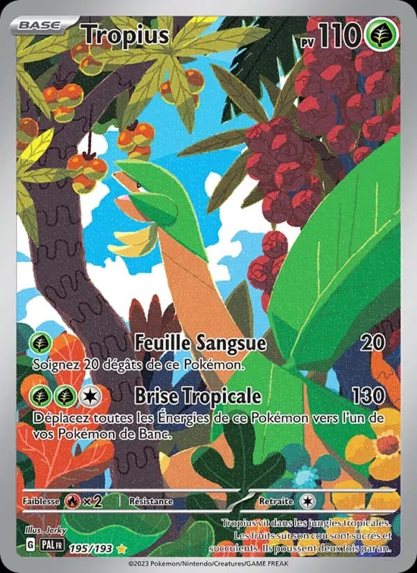 Tropius — Évolutions à Paldea 195 French Pokémon card