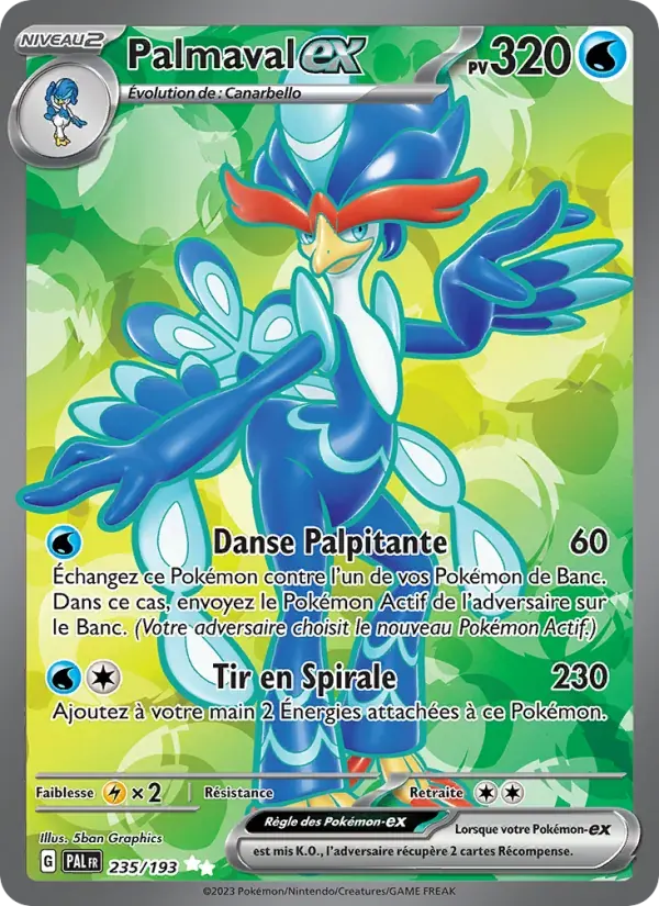 Palmaval-ex — Évolutions à Paldea 235 French Pokémon card