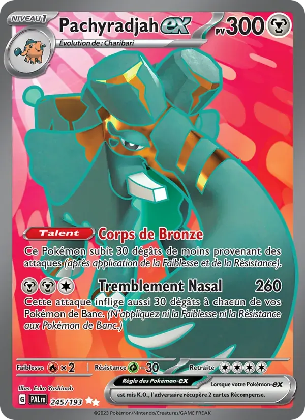 Pachyradjah-ex — Évolutions à Paldea 245 French Pokémon card