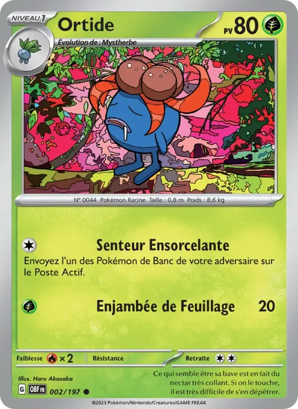 Ortide — Flammes Obsidiennes 2 French Pokémon card