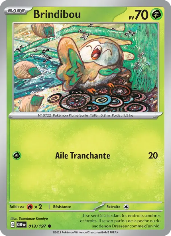 Brindibou — Flammes Obsidiennes 13 French Pokémon card